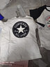匡威（Converse）兒童裝男童短袖t恤夏季新款純棉打底衫休閑小女孩半袖大童T恤衫 純白色-中性 120 /60 【建議身高110-116cm】 曬單實(shí)拍圖