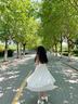 拉夏貝爾（La Chapelle）短袖雪紡連衣裙女裝2025年夏季新款時尚中長款法式小個子夏天裙子 上衣+吊帶連衣裙 M 曬單實拍圖