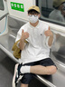 361°運(yùn)動套裝男裝夏季新款POLO衫短褲跑步套裝大碼運(yùn)動服健身服兩件套 本白/黑色 L(175/96A)男 曬單實(shí)拍圖