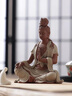 久造水月自在觀(guān)音擺件陶瓷中式觀(guān)世音禪意家居客廳玄關(guān)裝飾工藝品擺設 自在觀(guān)音（ 彩砂綠衣 ）/ZJH 曬單實(shí)拍圖