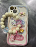 帝仕信 適用蘋果15promax手機(jī)殼iphone14立體蝴蝶結(jié)兔子手鏈13卡通12可愛(ài)軟殼保護(hù)套 藍(lán)粉奶油邊蝴蝶結(jié)兔子+手鏈 iPhone 15 曬單實(shí)拍圖