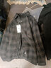 潮天士復古加厚格子外套男寬松工裝休閑男士長(cháng)袖襯衫春季百搭大碼襯衣 灰色 2XL【160-180斤】 曬單實(shí)拍圖