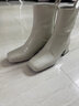 思加圖【楊冪同款】冬季新款牛仔踢踏法式時裝靴瘦瘦靴女ERI01DZ3 云柔米（單里） 36 曬單實拍圖