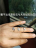 AEAW Jewelry培育鉆石戒指女18K金扭臂雪花六爪18K金人工合成鉆戒求婚結婚女戒 IGI/1克拉/D/VVS2/3EX/N 曬單實拍圖