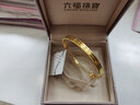 六福珠寶足金黃金手鐲女款推拉式實(shí)心鐲子 計價(jià) F63TBGB0008 25.84克(含工費775元) 曬單實(shí)拍圖