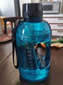 優(yōu)之（UZSPACE）健身水桶運動(dòng)水壺超大容量男學(xué)生戶(hù)外塑料頓頓桶耐高溫大號太空杯 松石青-直飲款6064-2300ml 曬單實(shí)拍圖