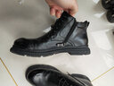 金利來(lái)（Goldlion）男靴皮鞋男加絨保暖短靴男鞋百搭休閑皮靴時(shí)尚靴子時(shí)裝靴工裝靴 黑色 44 曬單實(shí)拍圖