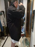 皮爾卡丹（pierre cardin）品牌中長(cháng)款新款純棉單排扣休閑外套2025年春秋季男士百搭翻領(lǐng)風(fēng)衣 黑色 4XL（185-210斤左右） 卡碼拍小 曬單實(shí)拍圖