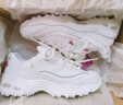 斯凯奇（Skechers）老爹鞋女士熊猫鞋刺绣厚底内增高小白鞋子休闲百搭季 11977-白色/WHT 37 实拍图