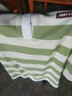 薩姆依  夏季鹽系穿搭俏皮活潑炸街小個(gè)子學(xué)院風(fēng)條紋POLO領(lǐng)短袖T恤女韓版寬松日系小清新百搭休閑上衣 綠條紋 M 曬單實(shí)拍圖