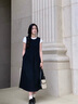 VEGA CHANG黑色顯瘦氣質(zhì)連衣裙女2025年夏季新款圓領(lǐng)休閑設(shè)計(jì)感A字背心長(zhǎng)裙 薄暮黑 S 曬單實(shí)拍圖