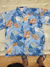 NASA GISS冰丝短袖花衬衫套装男夏季薄款夏威夷印花衬衫沙滩裤大裤衩套装男 1123蓝色(主图款) 一套 XL 173/130-145斤 晒单实拍图