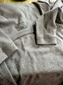 三槍?zhuān)═HREEGUN）男士中厚全棉內衣純棉圓領(lǐng)寬松大碼棉毛衫單件秋衣保暖上衣 淺麻灰（單件上衣） 3XL 185 曬單實(shí)拍圖