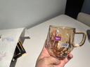 MIDOC高顏值玻璃杯套裝家用客廳待客喝水杯子帶把手茶杯家庭套杯高級感 帶柄六角杯*6顏色無備注各2+鹿架 曬單實拍圖