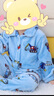 G.DUCKKIDS兒童睡衣法蘭絨秋冬1-12歲寶寶中大童珊瑚絨厚套裝男童女孩家居服 小藍恐龍 160 cm 24碼150-160cm10-12歲 曬單實(shí)拍圖