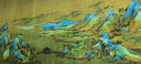 榮寶齋裝飾畫(huà)客廳 千里江山圖復刻畫(huà)新中式現代簡(jiǎn)約風(fēng)格輕奢壁畫(huà) 長(cháng)幅卷一（畫(huà)框180x50厘米） 檀香實(shí)木榫卯框 曬單實(shí)拍圖