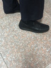 老人頭男鞋春秋男士豆豆鞋軟皮一腳蹬休閑皮鞋軟底青年鞋韓版懶人駕車(chē)鞋 黑色 41 曬單實(shí)拍圖