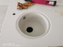韋普吧臺石英石水槽單槽套餐廚房圓形洗菜盆迷你小號手工槽陽(yáng)臺上水池 C3838白色水槽+B02冷熱龍頭 曬單實(shí)拍圖