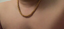 菜百首飾 黃金項鏈 男 足金男士大氣泰國鏈黃金項鏈  HJ 黃金項鏈 約84.73g 約60cm 曬單實(shí)拍圖