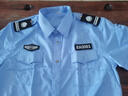 際華三五七六夏季純棉保安短袖工作服套裝男門(mén)崗物業(yè)保安服短袖襯衫保安工作服 藍色短襯（加標志） 175/XL 曬單實(shí)拍圖