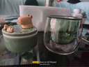 三淺SANQ三淺卡皮巴拉過濾茶杯溫泉水豚馬克杯帶蓋水杯可愛萌寵陶瓷杯 溫泉水豚 450ml 曬單實(shí)拍圖
