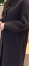 三彩2024冬季新款寬松長款雙面呢大衣毛呢綿羊毛外套簡約女 深邃灰 L 165/88A 曬單實拍圖