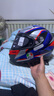 AGV K6S碳芳綸纖維大尾翼摩托車(chē)頭盔機車(chē)全盔賽車(chē)男女四季通風(fēng)3C SLASHCUT  BLACK BLUE RED XXL（適合61-64頭圍） 曬單實(shí)拍圖