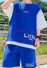 嚕 C童裝男童夏裝套裝2025新款兒童衣服運(yùn)動(dòng)中大童短袖褲子兩件套帥氣 藍(lán)色 160 曬單實(shí)拍圖