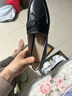 愛(ài)步（ECCO）高跟鞋女 一腳蹬粗跟淺口單鞋 型塑35方頭290943 黑色39 曬單實(shí)拍圖
