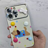 巴蒂尼 可愛(ài)波點(diǎn)小狗適用iPhone16手機(jī)殼蘋果15promax全包防摔14Pro硅膠軟殼13/12支架手鏈卡通創(chuàng)意 【波點(diǎn)小狗】隱形支架+珠鏈*電鍍大視窗 iPhone 15 曬單實(shí)拍圖