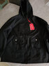 皮爾卡丹（pierre cardin）女裝春秋新款外套女短款風(fēng)衣2025年秋季休閑小外套薄款 黑色/春秋款 2XL (建議130-145) 曬單實(shí)拍圖