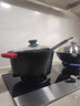 cookerbene湯鍋不粘鍋麥飯石砂鍋燉鍋家用電磁爐燃氣灶通用雙耳石鍋煲湯專(zhuān)用 經(jīng)典湯鍋-黑色 30cm 曬單實(shí)拍圖