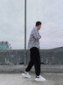 啄木鳥(niǎo)襯衫男長(zhǎng)袖韓版潮流格子襯衣休閑百搭男裝襯衫男裝外套秋季新款 CS2108-深灰色 L 曬單實(shí)拍圖