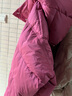 顏域加厚保暖羽絨服外套女款2025年冬季新款短款翻領(lǐng)連帽面包服女 桃紅 M/38 曬單實(shí)拍圖