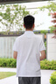 TOMMY HILFIGER【LOGO門襟】夏季男裝商務休閑純色翻領短袖T恤POLO衫34753 白色YBR M （推薦：135-150斤） 曬單實拍圖