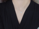 法蔻 FARCOKO項鏈女銀閃鉆簡(jiǎn)約氣質(zhì)鎖骨生日禮物送女友老婆銀5mm單鉆項鏈（超大方） 曬單實(shí)拍圖