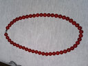 唐瑪紅瑪瑙項鏈女鎖骨鏈送媽媽多種規格選擇女士飾品顯白百搭圓珠單圈 單珠直徑10mm 曬單實(shí)拍圖