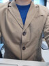 JEEP SPIRIT 吉普春秋冬新款休閑西服男裝純棉商務(wù)外套男士韓版中年大碼小西裝男 卡其色 XL 曬單實(shí)拍圖