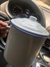 經(jīng)典懷舊搪瓷杯 茶杯搪瓷缸搪瓷蓋杯茶缸子搪瓷杯子量大可印制LOGO 純白搪瓷杯 16cm純白搪瓷杯 曬單實(shí)拍圖