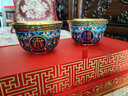 中外琺瑯美術館萬壽無疆 故宮文創(chuàng) 景泰藍大金碗 禮品生日禮物 祝壽送長輩老師 曬單實拍圖