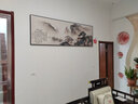 瑞尚（RUISHANG） 新中式客廳裝飾畫(huà)大氣山水畫(huà)橫版沙發(fā)背景墻畫(huà)掛畫(huà)輕奢晶瓷壁畫(huà) 望云樓 210*70/鋁合金邊框+烤瓷鑲鉆 曬單實(shí)拍圖