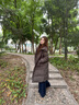 LAGOGO【防鉆絨】灰色長(zhǎng)款羽絨服女拉谷谷2024年冬款巴恩風(fēng)外套 灰色 M 曬單實(shí)拍圖