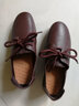 旺奈春秋款媽媽皮鞋坡跟真皮系帶中年婦女單鞋軟底防滑奶奶鞋舒適中老年女皮鞋深口軟皮老人大碼女鞋 棕色 33 曬單實(shí)拍圖