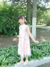 G.duck小黃鴨女童漢服連衣裙夏季2025新款夏裝小女孩童裝旗袍夏款兒童裙 2332粉色 140 cm 曬單實(shí)拍圖