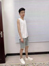 衣然呈品水洗破洞牛仔短褲男夏季新款潮流美式復古休閑毛邊運動(dòng)五分褲子男 黃泥藍 L【建議110-120斤】 曬單實(shí)拍圖