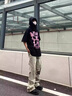 7家優(yōu)品美式高街vibe褲子黃泥顯瘦直筒牛仔褲男女款高腰彈力修身微喇褲 YCFS-821黃色 L 曬單實拍圖