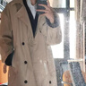 WASSUP HERMU風(fēng)衣男春秋季美式復古雙排扣加厚中長(cháng)上衣休閑寬松設計感男女外套 卡其色 XL（建議130-150斤） 曬單實(shí)拍圖