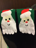 革斤威圣誕襪子五指襪新年襪子老人麋鹿雪人圣誕樹(shù)棉純女士襪子情侶款式 圣誕五指情侶5雙裝 曬單實(shí)拍圖