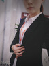 雅若美（yaruomei）小西裝職業(yè)裝女裝套裝長(cháng)袖工作服西服外套前臺工裝面試商務(wù)正裝 黑色西裝+褲子 L碼(建議100-110斤) 曬單實(shí)拍圖
