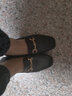 大東女士2025軟皮樂(lè )福鞋女高跟粗跟搭扣小皮鞋中跟時(shí)尚百搭單鞋女 黑色 39 曬單實(shí)拍圖
